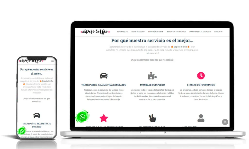 portfolio web empresa servicios para eventos